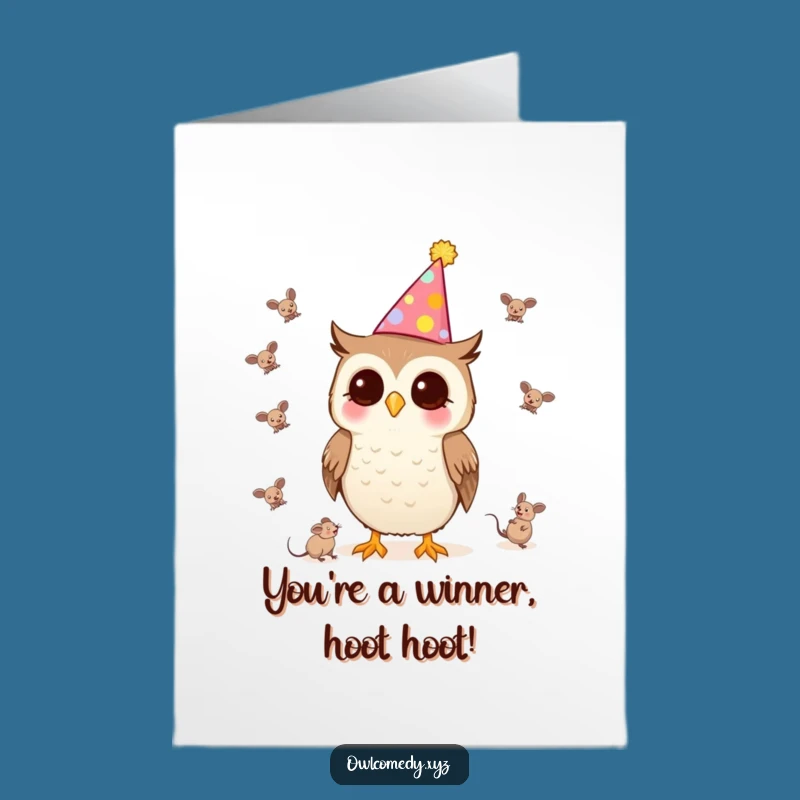 Free Printable Congrats Card: Juggling Owl, Wild Celebration DIY!