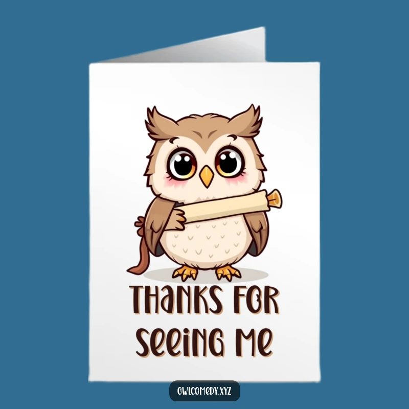 Free Printable Owl Thank You Card - Hilarious Downloadable Scope!