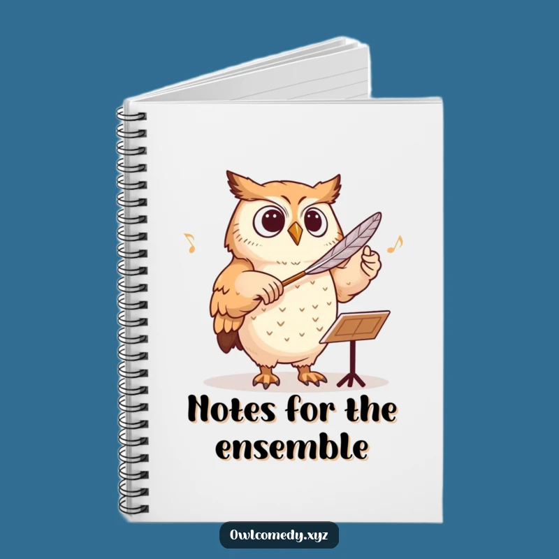 Funny Conducting Owl Notebook - Journal Your Compositions & Witty Notes