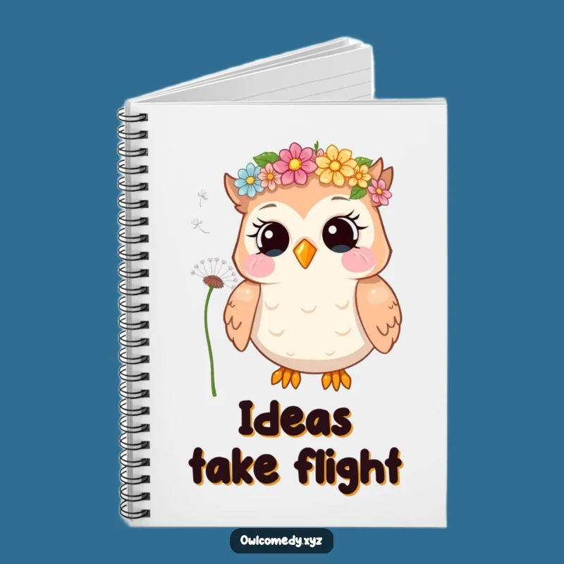 Funny Giggling Owl Notebook - Jot Down Ideas with Joyful Art