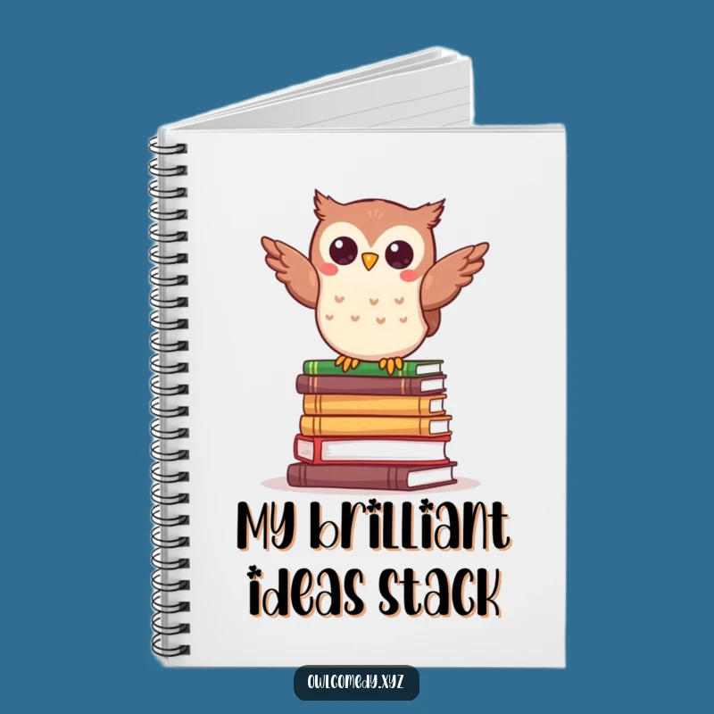 Funny Kawaii Owl Book Notebook - Journal for Readers - Funny Gift