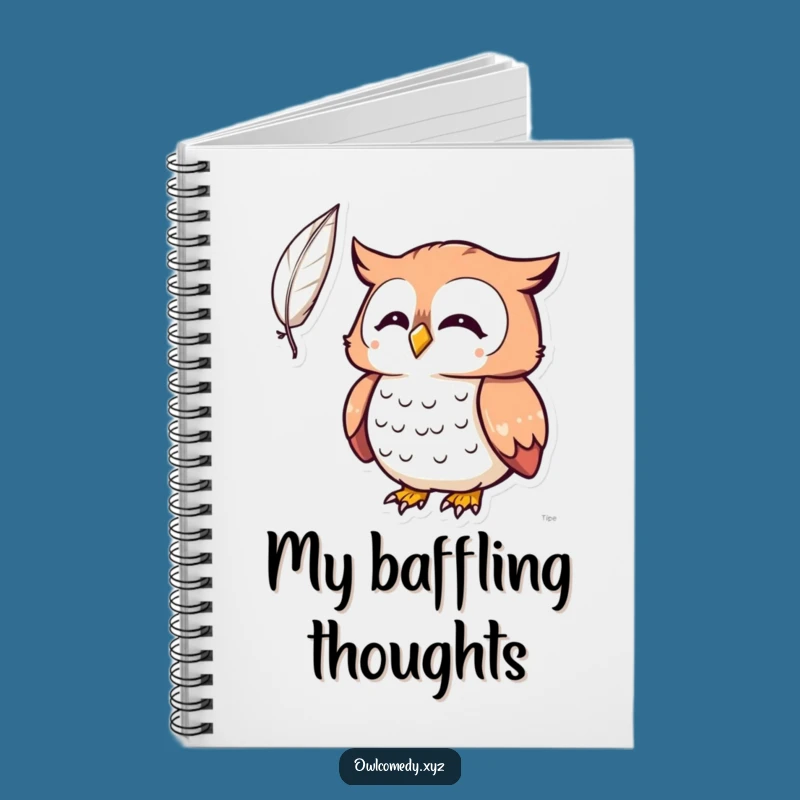 Funny Kawaii Owl Surprised Notebook: Jot Down Your Curious Thoughts