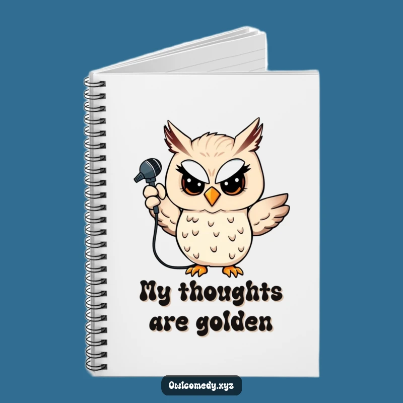 Funny Owl Microphone Notebook: Write Your Hit Song Lyrics