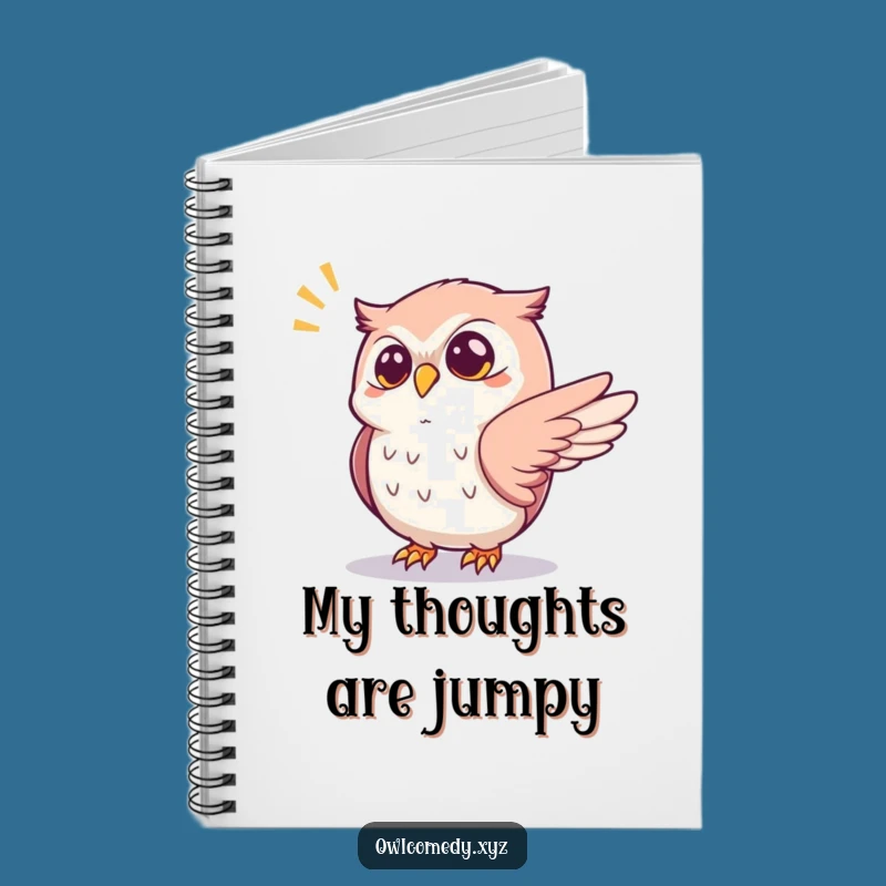 Funny Startled Owl Notebook: Reaction Journal, A Hilarious Notebook for Thoughts!