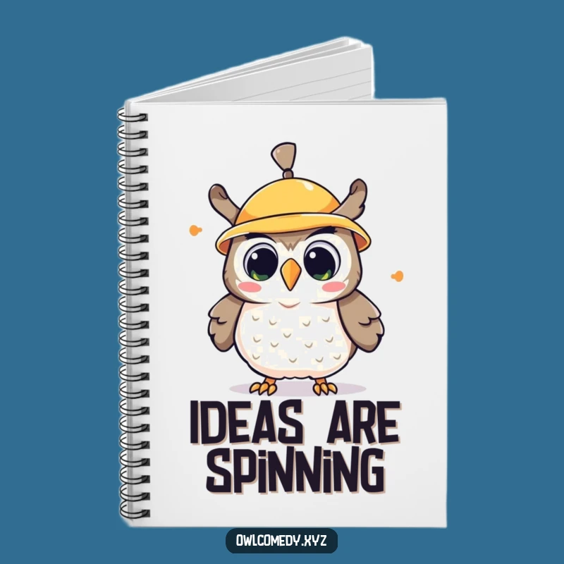 Funny Kawaii Owl Propeller Hat Notebook: Journal Cartoon Bird Pages Perfect Gift