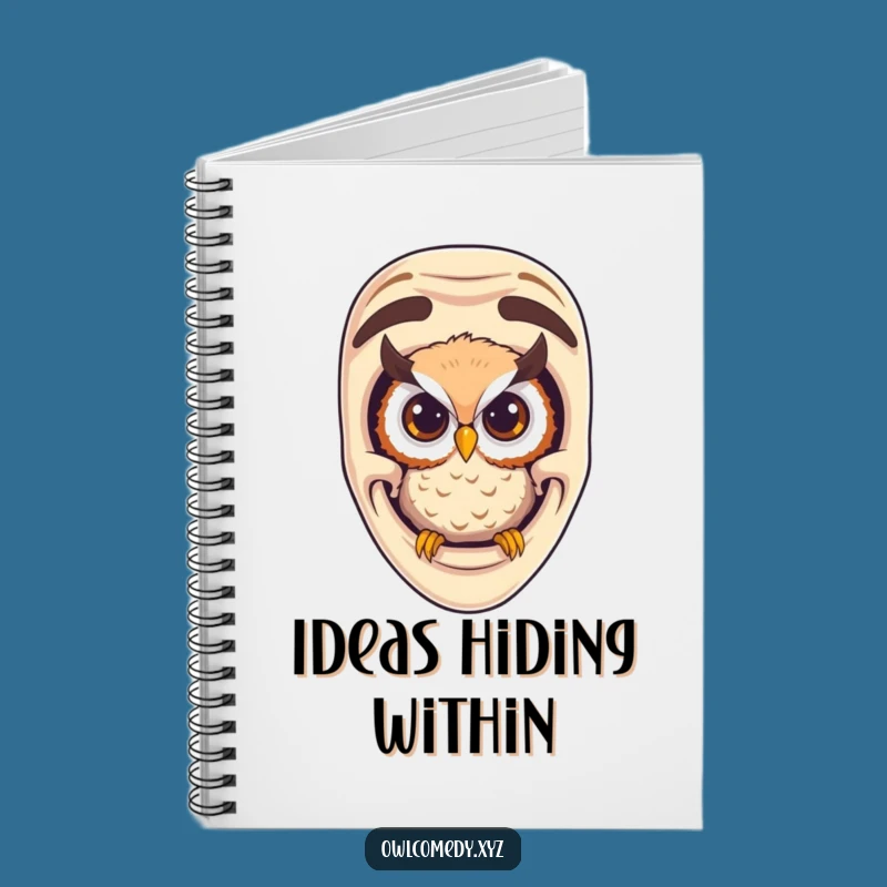 Funny Curious Owl Comedy Mask Notebook - Journal Your Laughs & Witty Thoughts