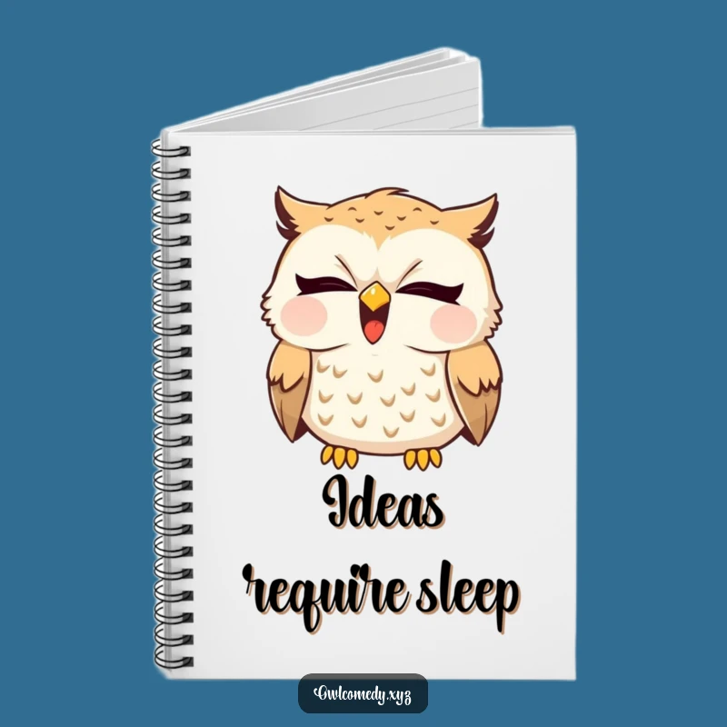 Funny Sleepy Owl Yawn Notebook: Jot Down Dreams with Relaxed Humor