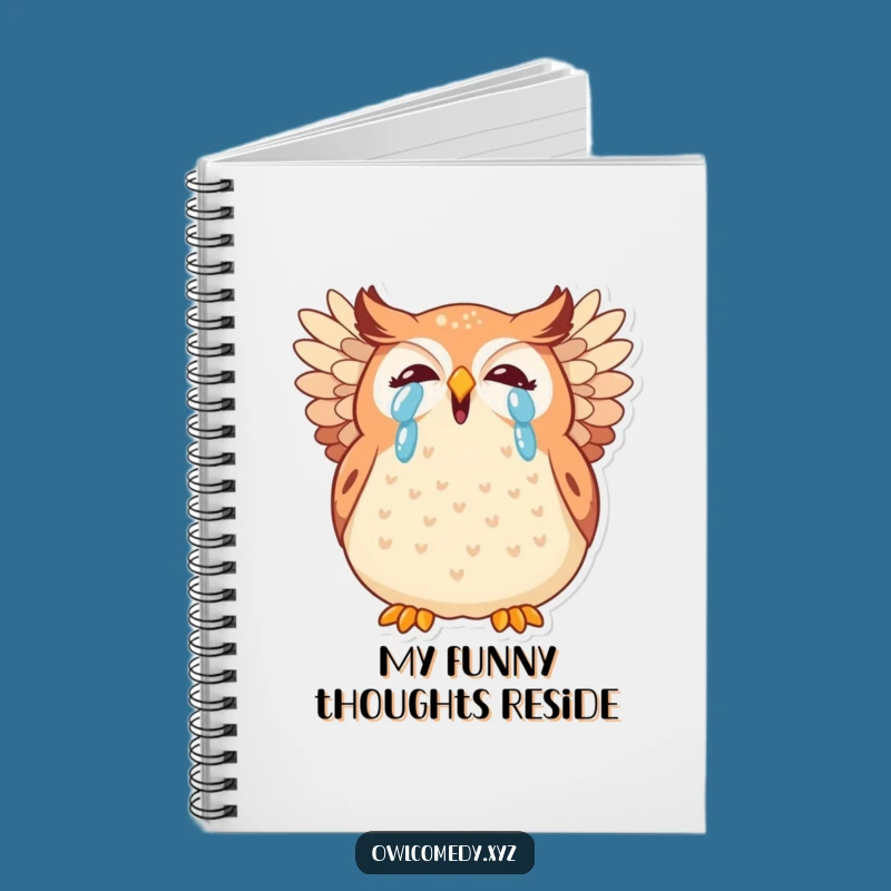 Funny Kawaii Owl Giggling Notebook: Journal Cartoon Bird Pages Perfect Gift for Writers