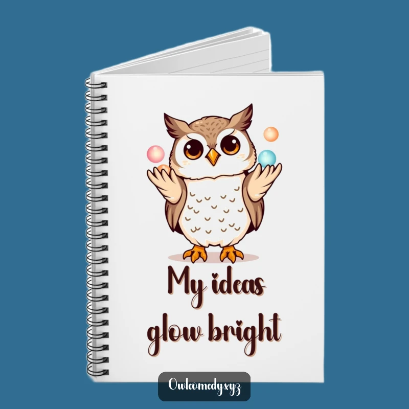 Funny Kawaii Owl Notebook: Juggling Ideas, A Hilarious Journal for Thoughts!
