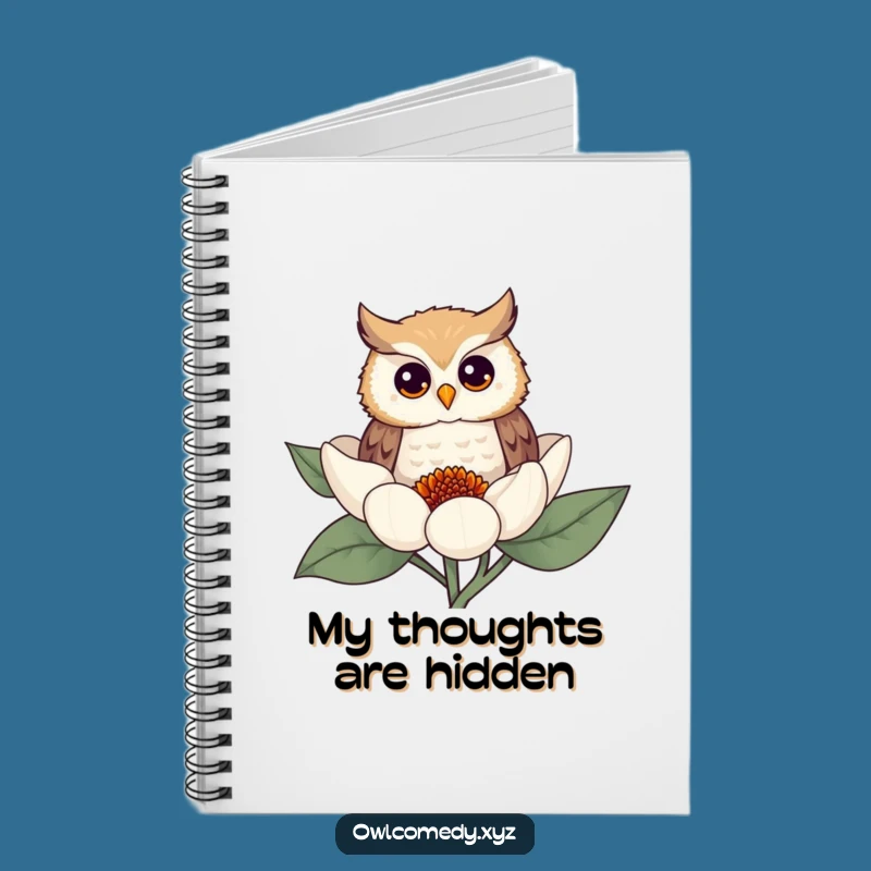 Funny Owl Flower Notebook: Jot Down Ideas With a Smile and Curiosity