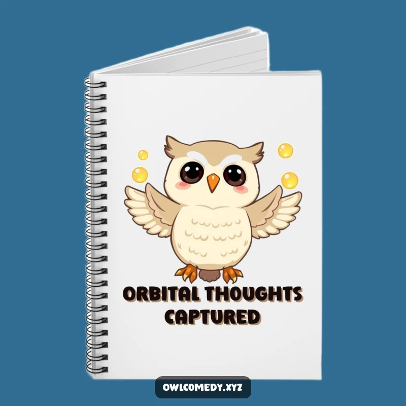 Funny Owl Notebook: Jubilant Juggler of Glowing Orbs for Ideas