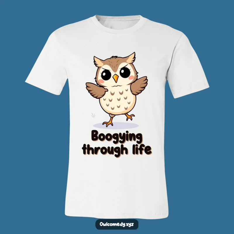 Funny Kawaii Owl Jigging T-Shirt: Fun Cartoon Bird Apparel Perfect Gift for Movers
