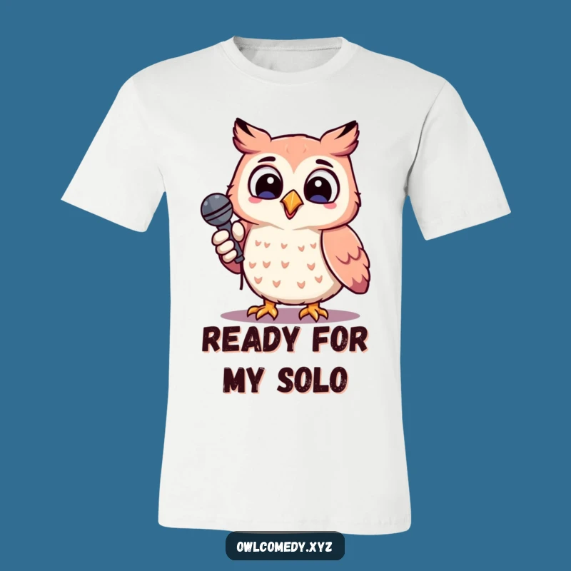 Funny Kawaii Karaoke Owl T-Shirt - Star Performer Tee