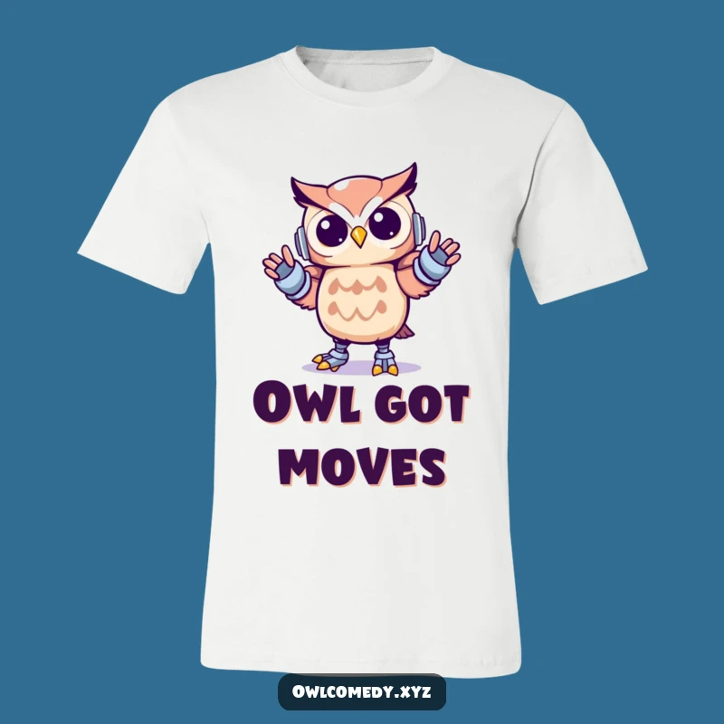 Funny Kawaii Owl Robot Dance T-Shirt - Electric Moves & Funny Gift for Movers