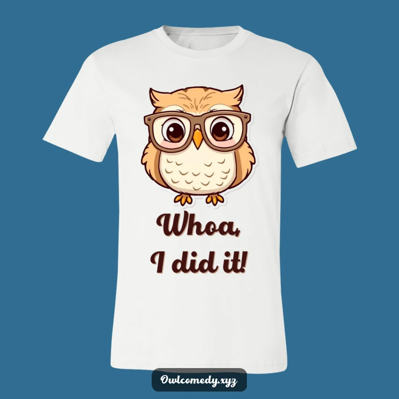 Funny Owl Glasses T-Shirt: Expressive & Hilarious Surprise Tee for All