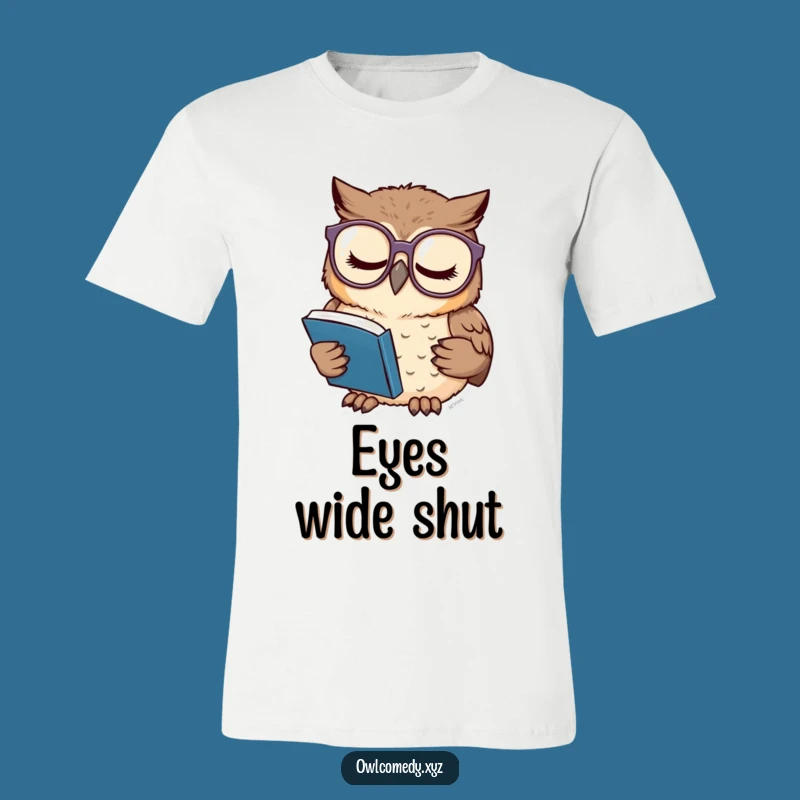 Funny Sleepy Owl T-Shirt: Comedic Reader Shirt for Book Lovers