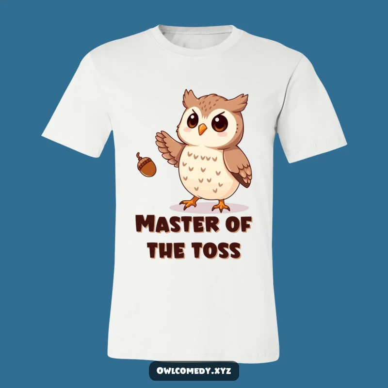 Funny Owl Juggling Acorns T-Shirt: Whimsical Woodland Fun - Great Gift