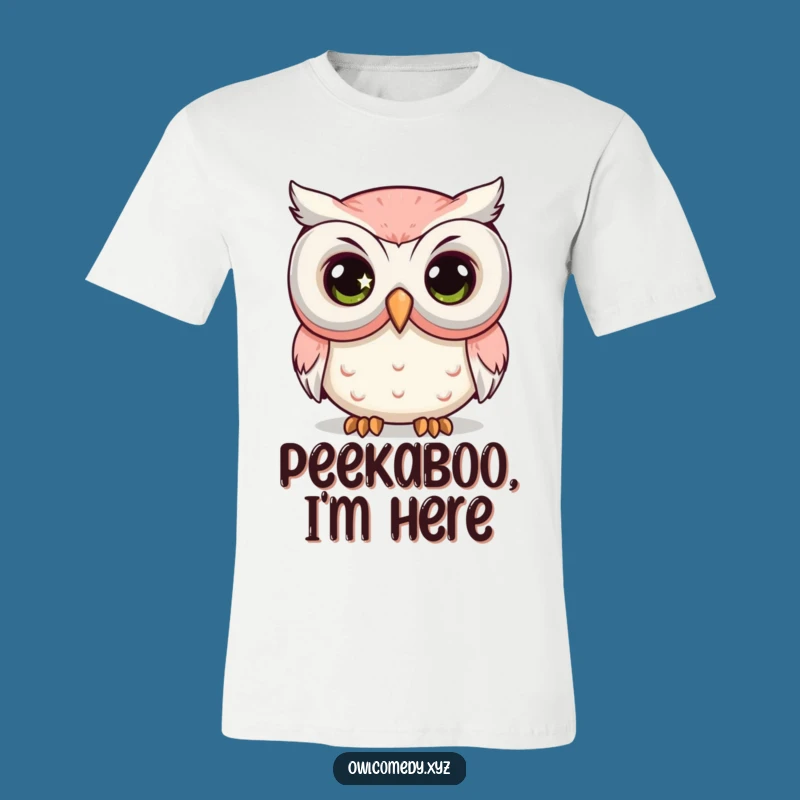 Funny Comedy Mask Owl T-Shirt: Mysterious Eye's Peek, Awesome Gift!