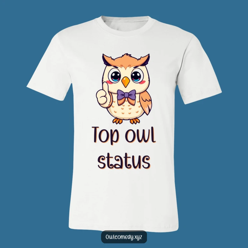 Funny Owl Thumbs Up T-Shirt: Dapper Character, Hilarious Gift Idea!