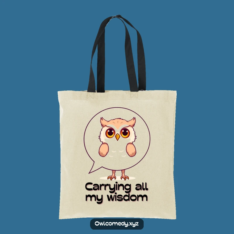 Funny Curious Owl Tote Bag: Carry Your Curiosity - Stylish & Hilarious Gift