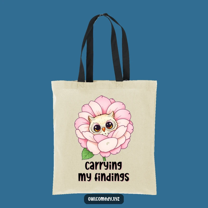 Funny Owl Flower Tote Bag: Carry Your Curiosity & Essentials