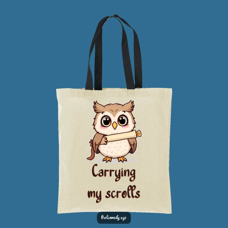 Funny Surprised Owl Telescope Tote Bag: Hilarious Book Lover Accessory and Gift