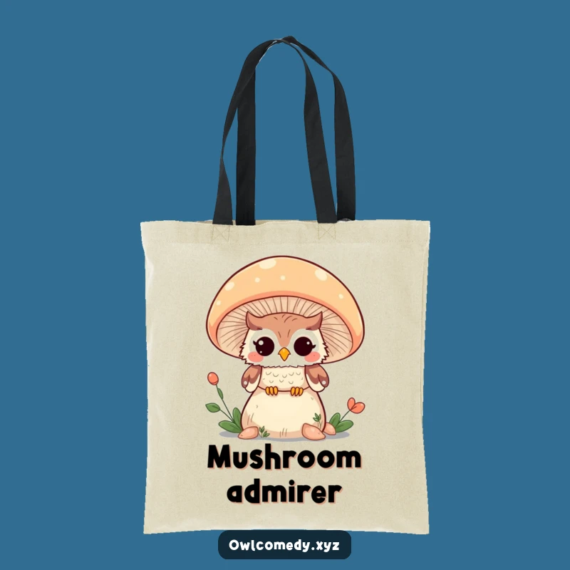 Funny Kawaii Owl Mushroom Wink Tote Bag - Charming & Practical Gift