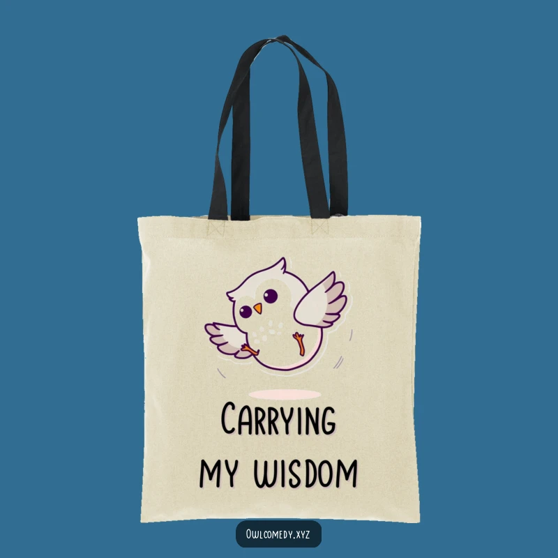 Funny Minimalist Owl Cartwheel Tote Bag: Carry Your Fun - Practical Funny Gift!