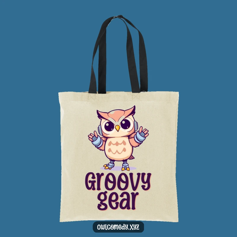 Stylish Funny Kawaii Owl Robot Dance Tote - Carry Your Moves & Funny Gift