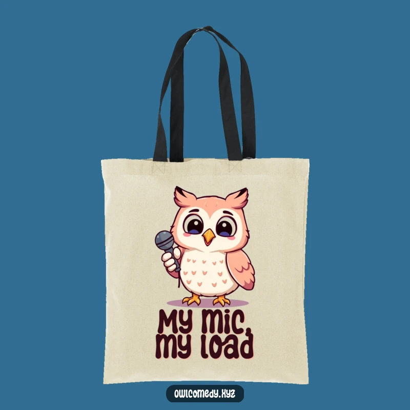 Funny Kawaii Singing Owl Tote Bag - Music Lover's Essential